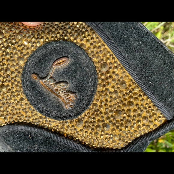 Authentic ChristianLouboutin Strass gold sneakers - Picture 4 of 4